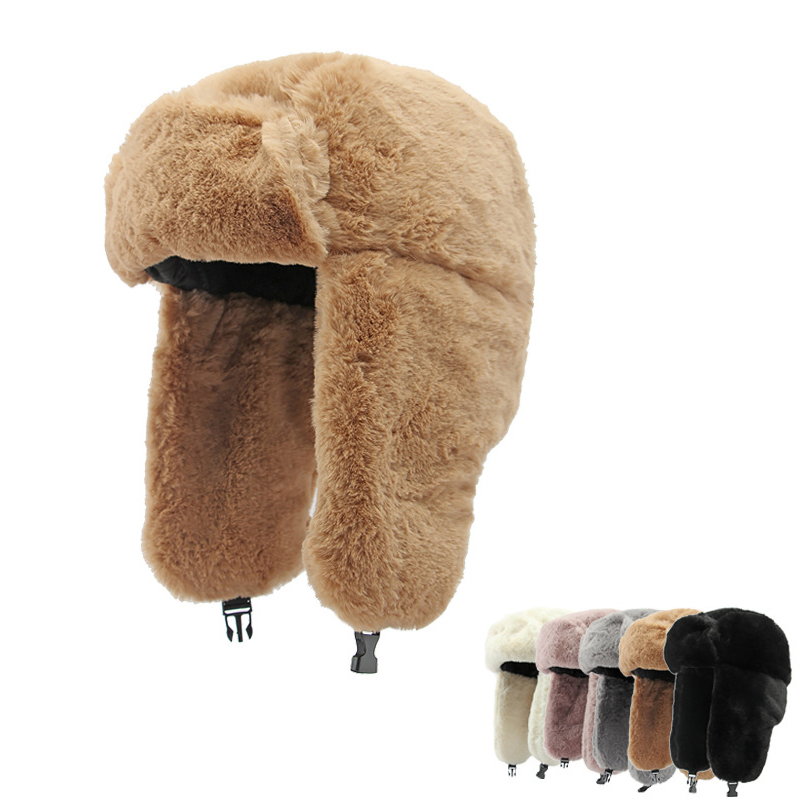 Trapper Hat Ear Flap - Men and Women's Thick Plush Bomber