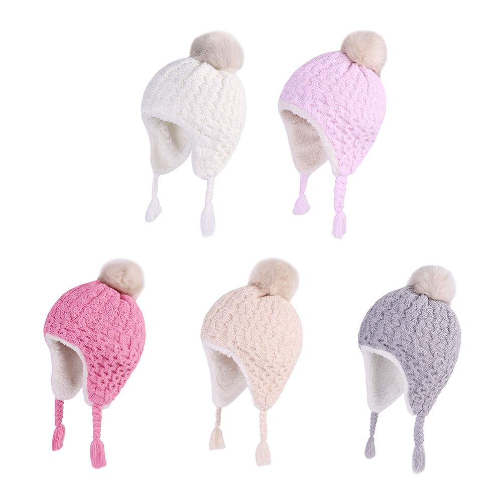 Winter Trapper Hat - Baby Winter Knit Earflap Hats For