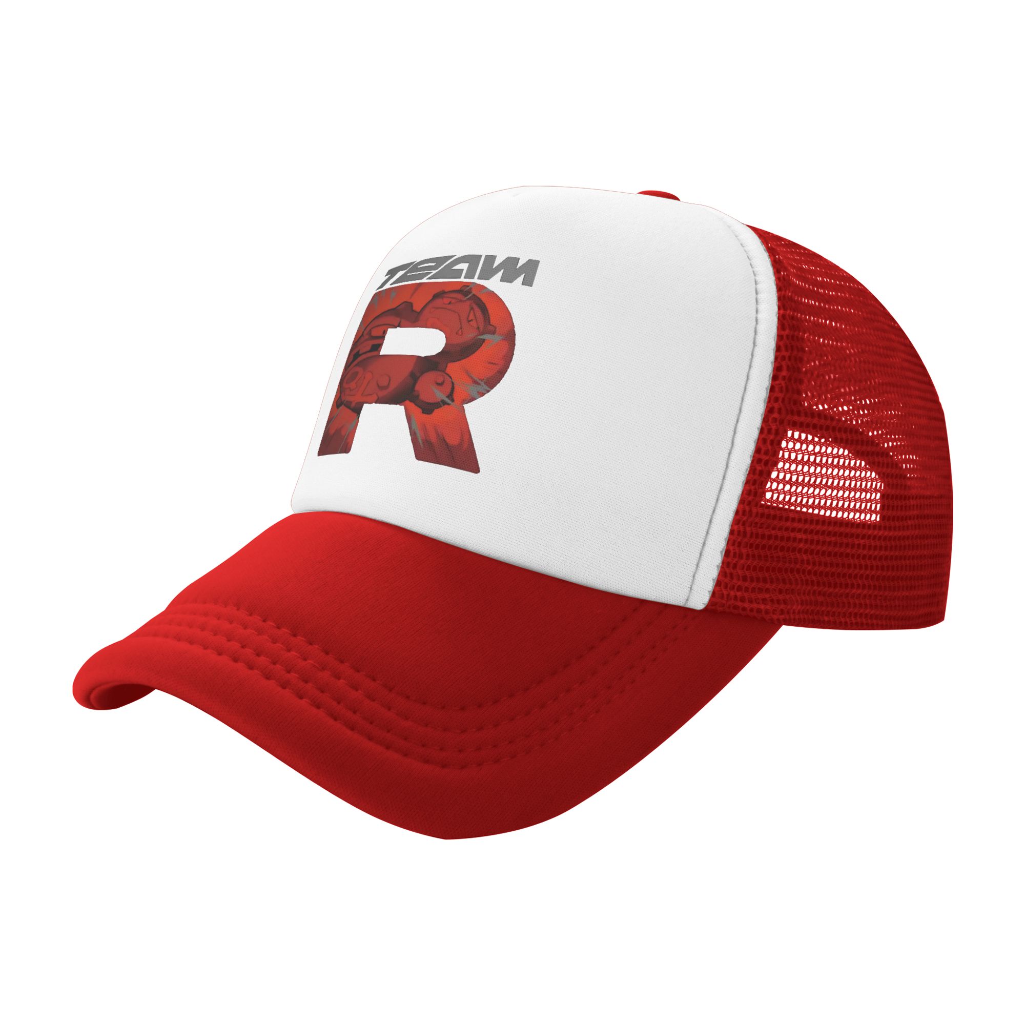 team rocket logo letter R POKE - Trucker Cap Mesh ulasan dan harga