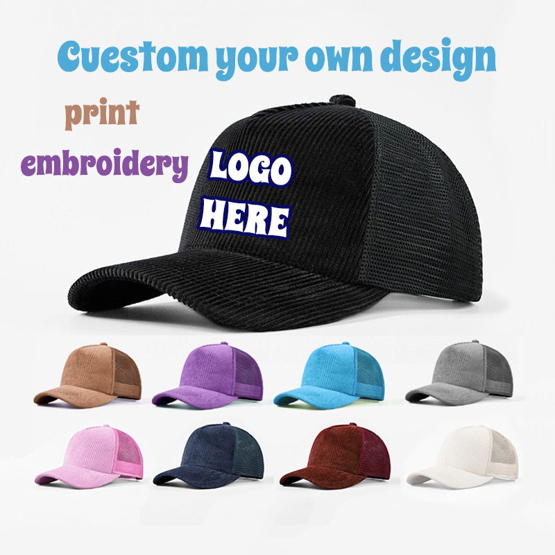 Corduroy Mesh Sport Cap Custom - Corduroy Cap 5 Panel ulasan dan harga