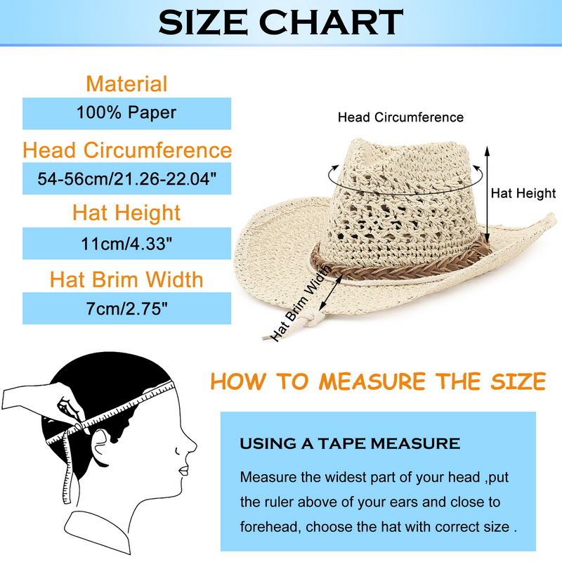 GEMVIE Child Summer Cowboy Hat - Cowboy Hat Straw ulasan dan harga
