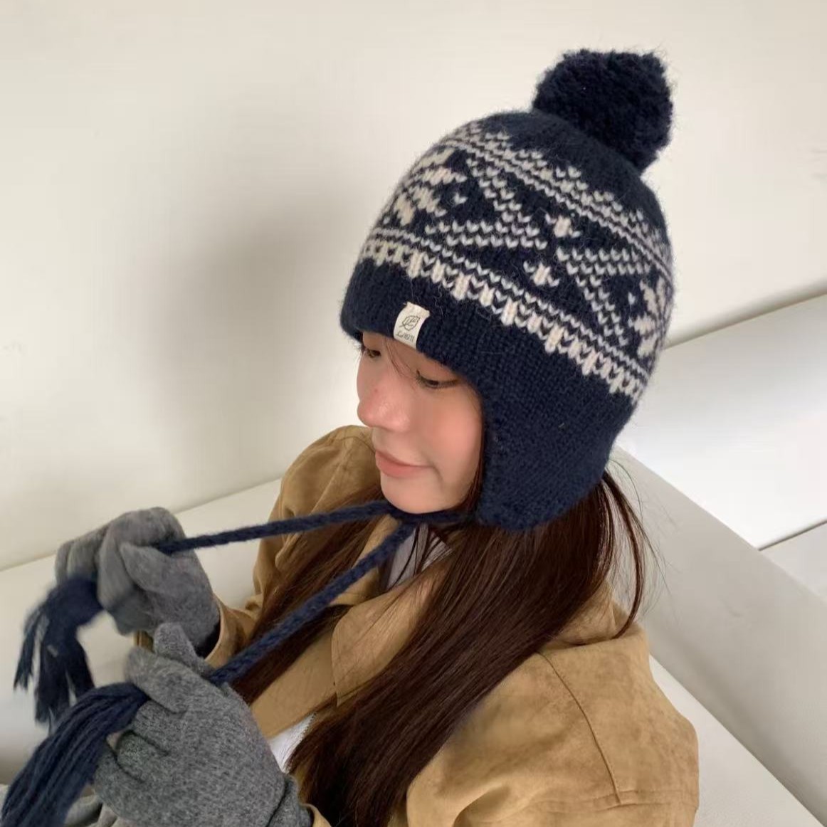 Winter Fair Isle Vintage Trapp - Trapper Hat Ear Flap ulasan dan harga