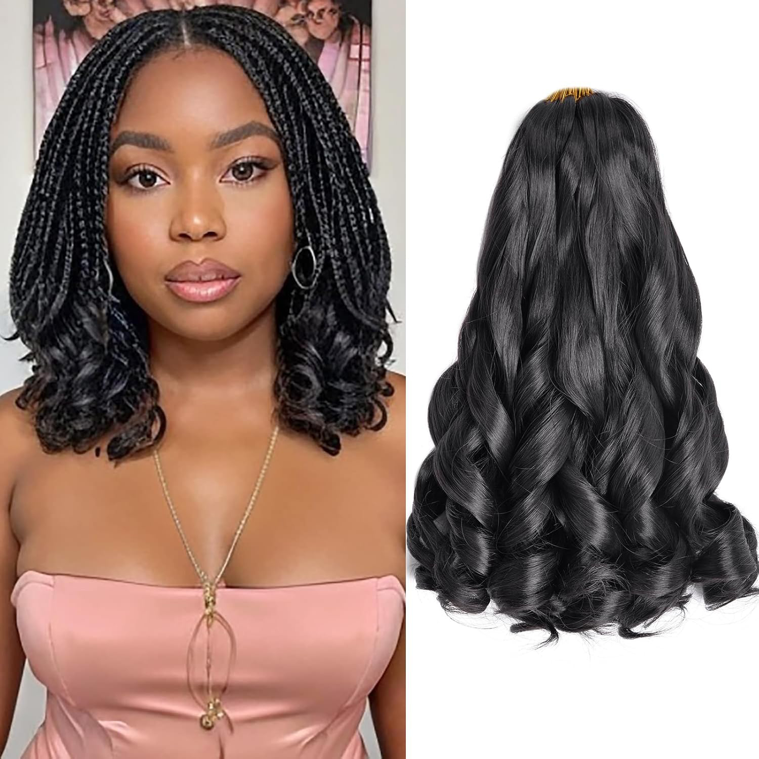 French Curly Braiding Hair 12/ - Beret French Wool ulasan dan harga
