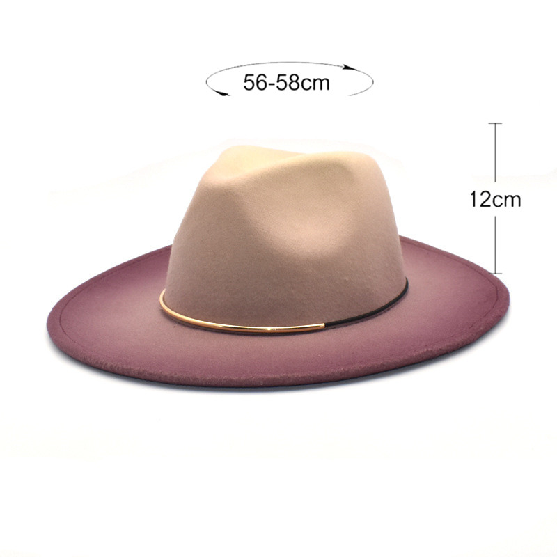 Gradient Large Brim Wool Vinta - Fedora Hat Wool ulasan dan harga