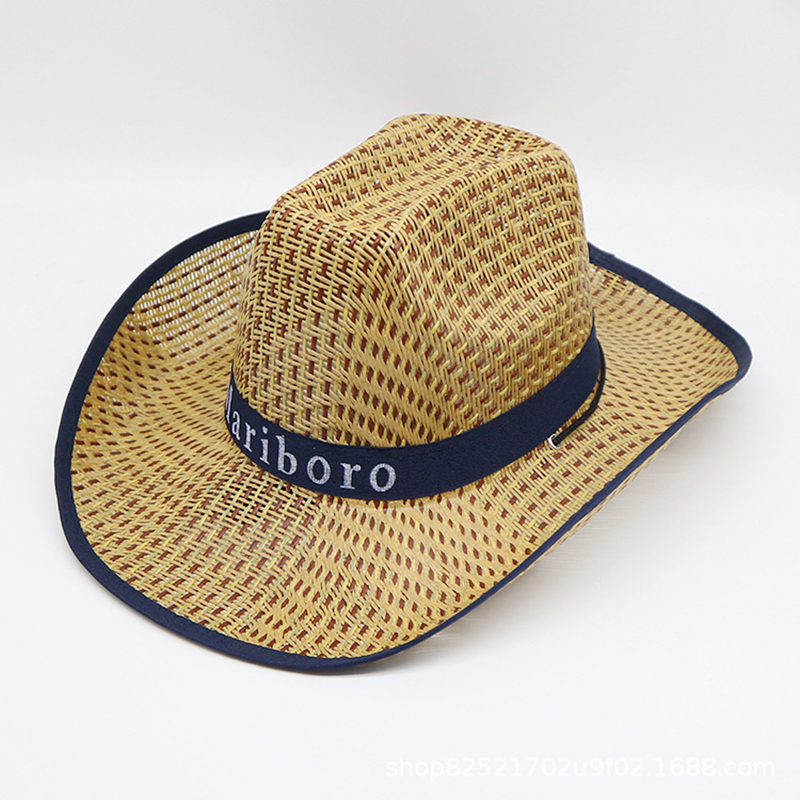 Men Retro Western Cowboy Summe - Cowboy Hat Straw ulasan dan harga