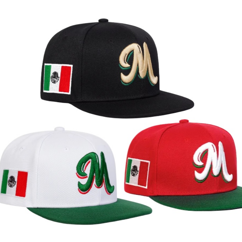 M Letter Embroidered Snapback  - Snapback Hat Flat ulasan dan harga