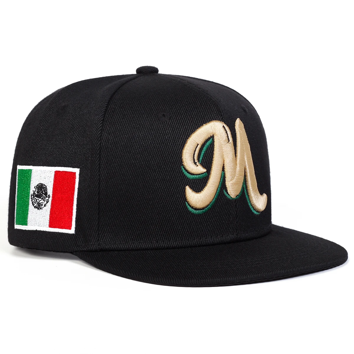 M Letter Embroidered Snapback  - Snapback Hat Flat ulasan dan harga