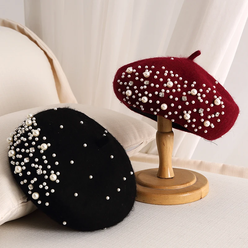 2024 Winter Wool Beret with Rh - Beret French Wool ulasan dan harga
