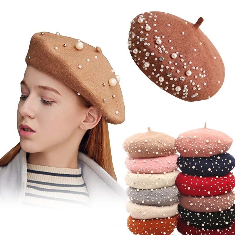 2024 Winter Wool Beret with Rh - Beret French Wool ulasan dan harga