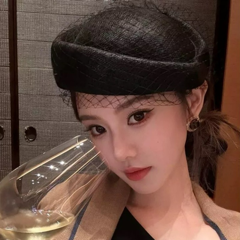 Fashion Mesh Flat Top Beret Ha - Beret French Wool ulasan dan harga