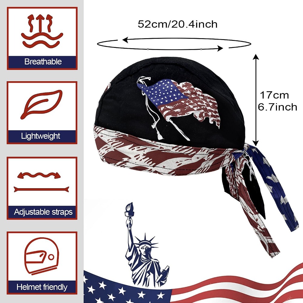 3 Pack Doo Rags for Men, Skull - Skull Cap Helmet Liner ulasan dan harga