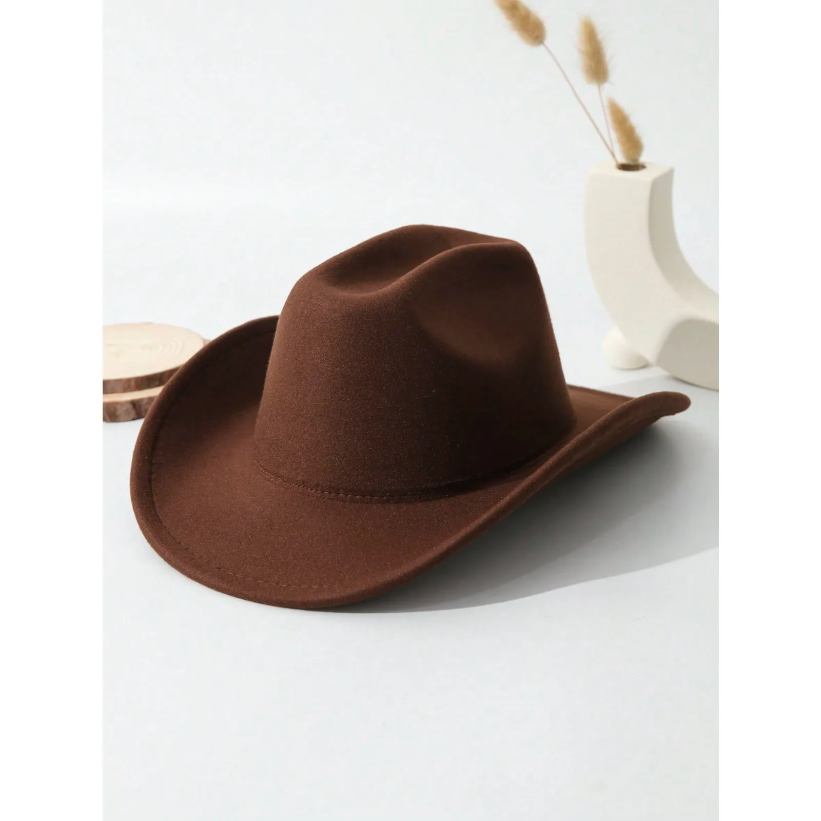1 Piece Unisex Solid Cowgirl/C - Cowboy Hat Straw ulasan dan harga