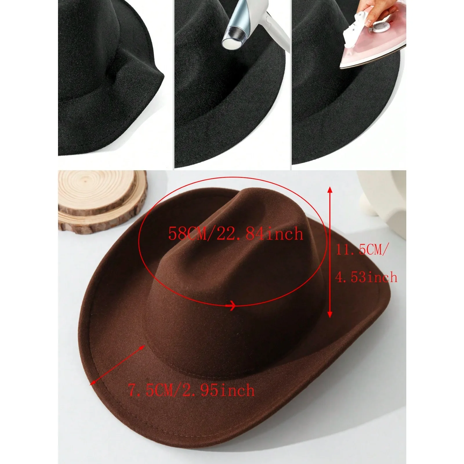 1 Piece Unisex Solid Cowgirl/C - Cowboy Hat Straw ulasan dan harga