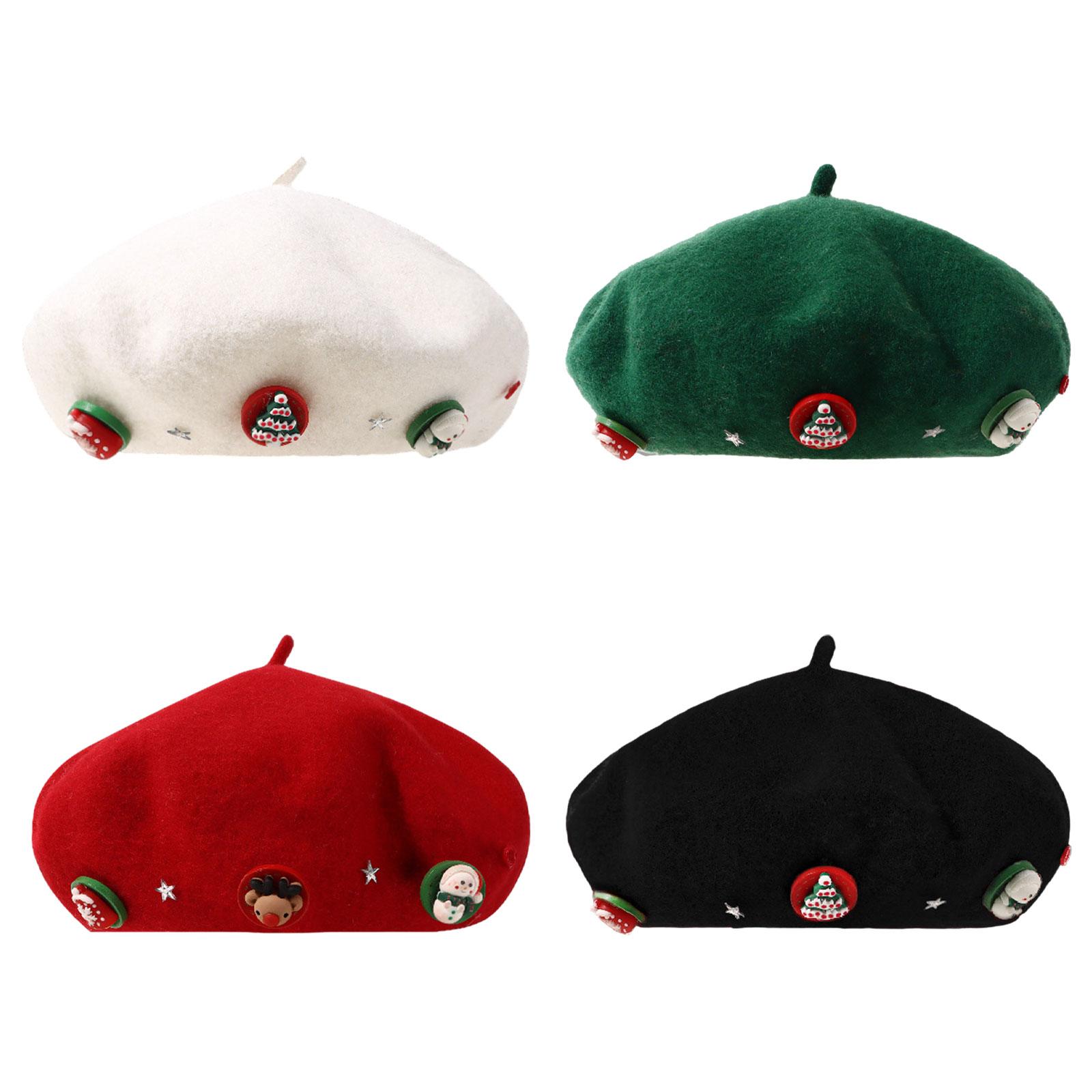 Christmas Beret Hat Women with - Beret French Wool ulasan dan harga
