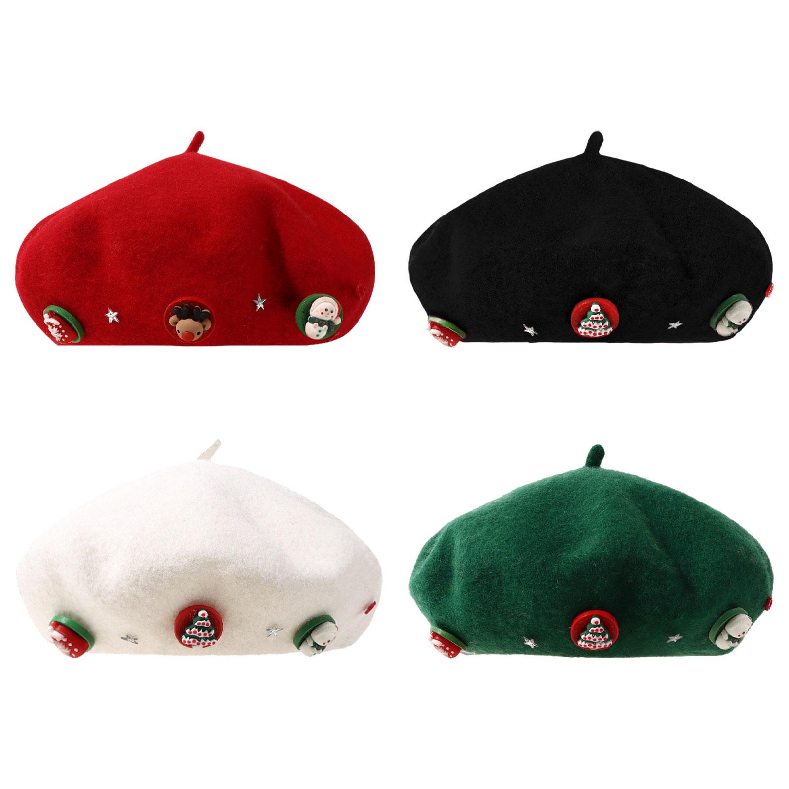 Christmas Beret Hat Women with - Beret French Wool ulasan dan harga