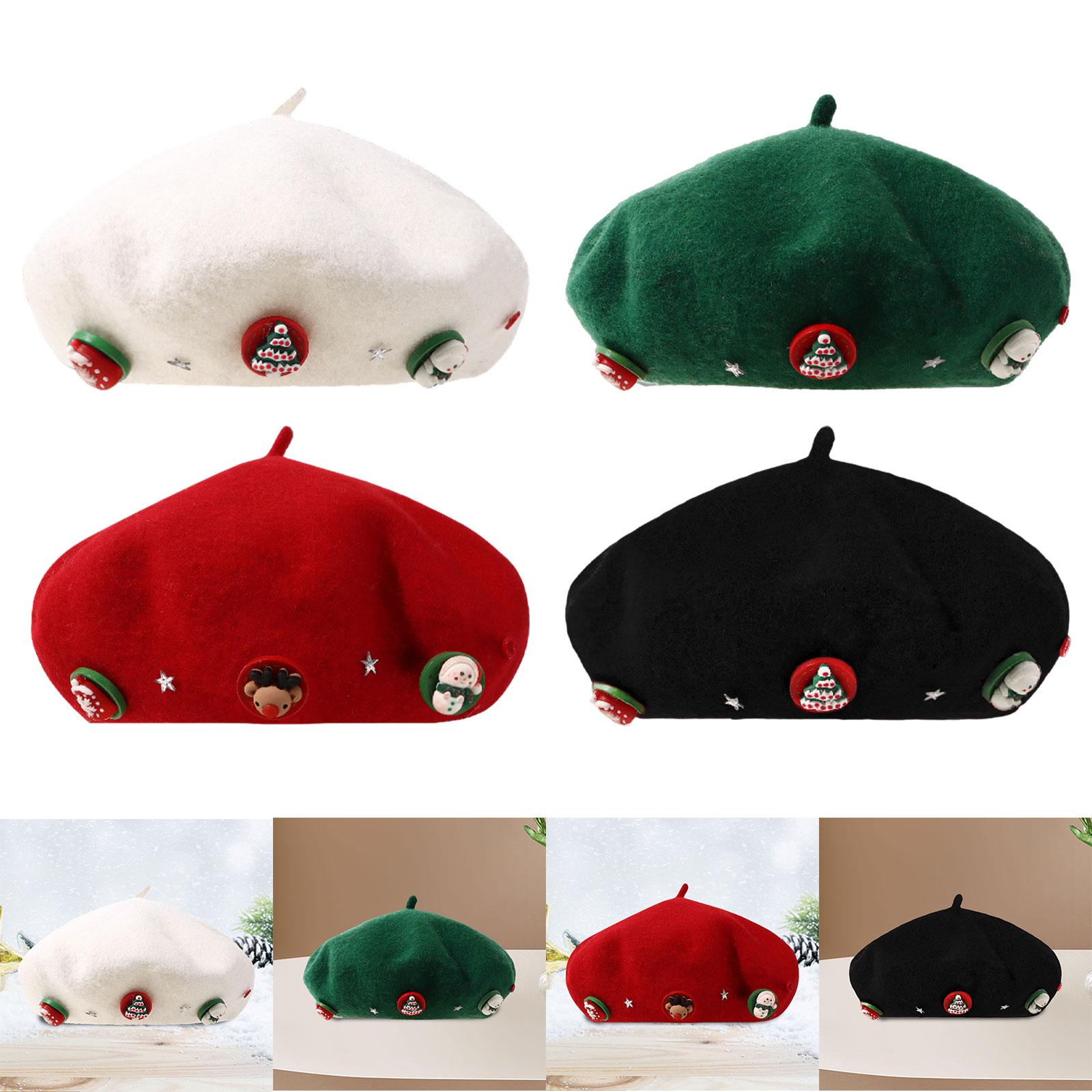 Christmas Beret Hat Women with - Beret French Wool ulasan dan harga