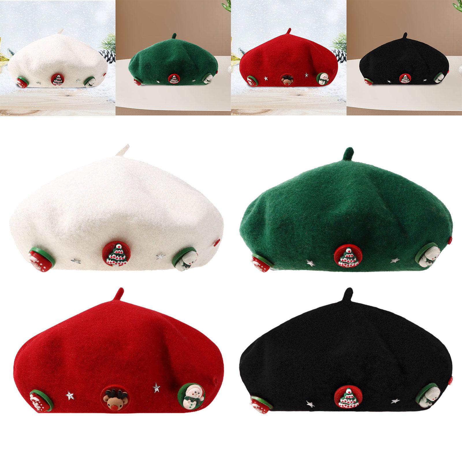 Christmas Beret Hat Women with - Beret French Wool ulasan dan harga