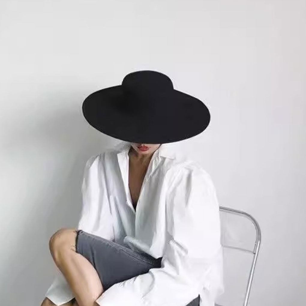 French Ladies Fedoras Top Bow  - Fedora Hat Wool ulasan dan harga