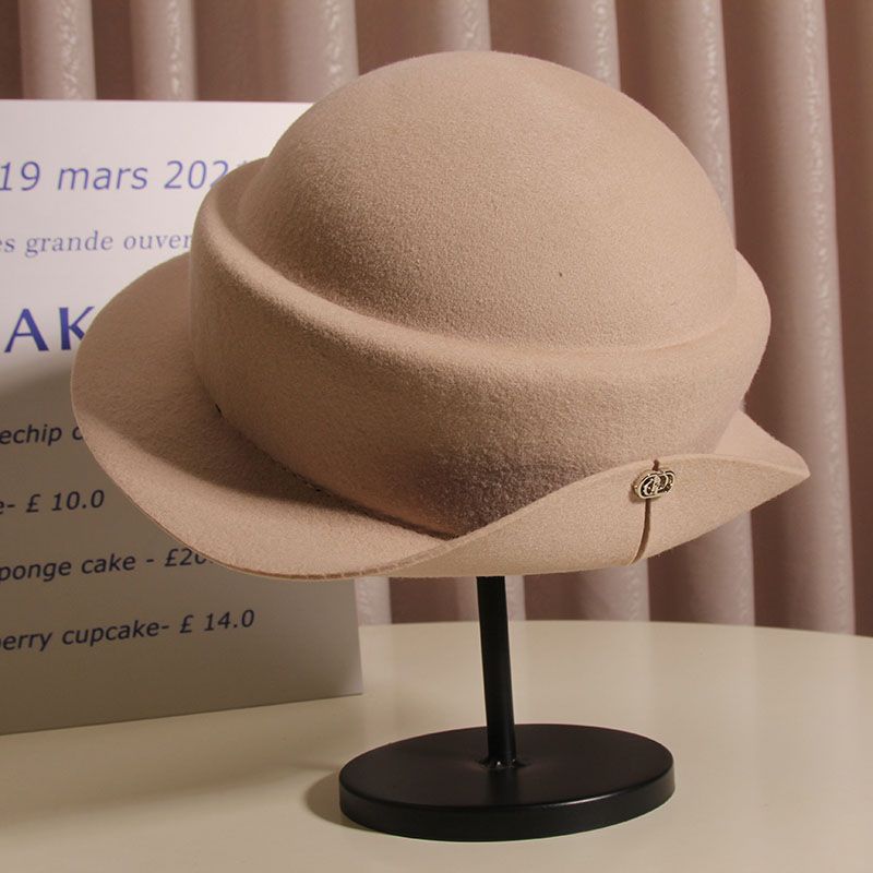 Wool Felt Sun Hats Round Top K - Fedora Hat Wool ulasan dan harga