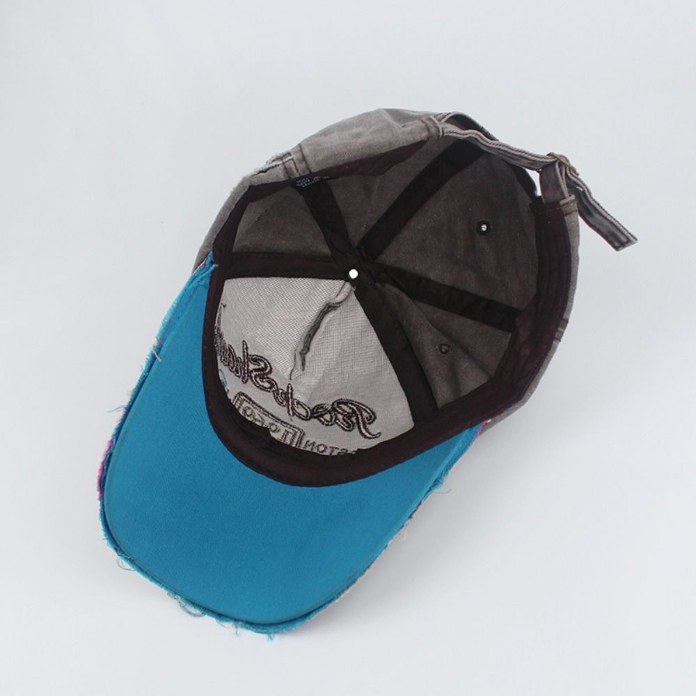 Outdoor Washed Denim Letters B - Dad Hat Cotton ulasan dan harga
