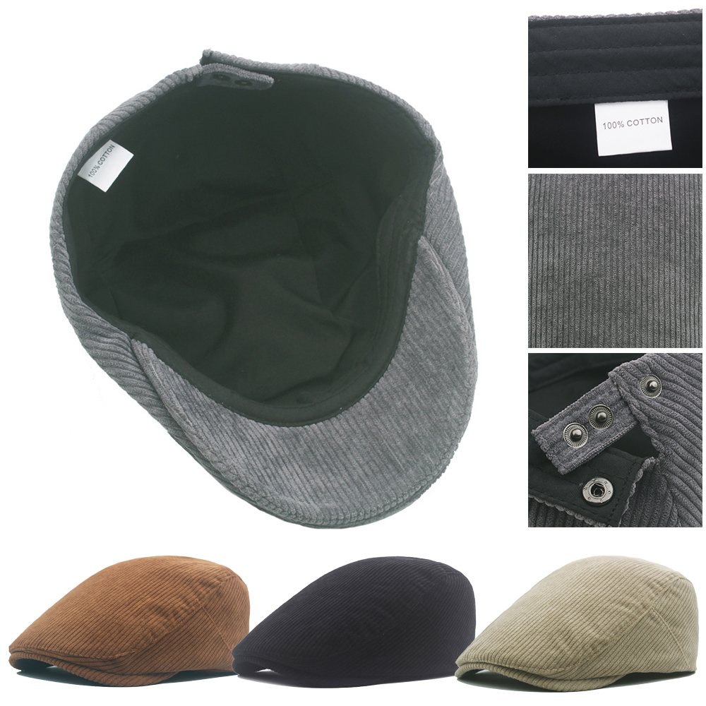 New Beret Corduroy Ivy Cap Hat - Newsboy Cap Ivy ulasan dan harga