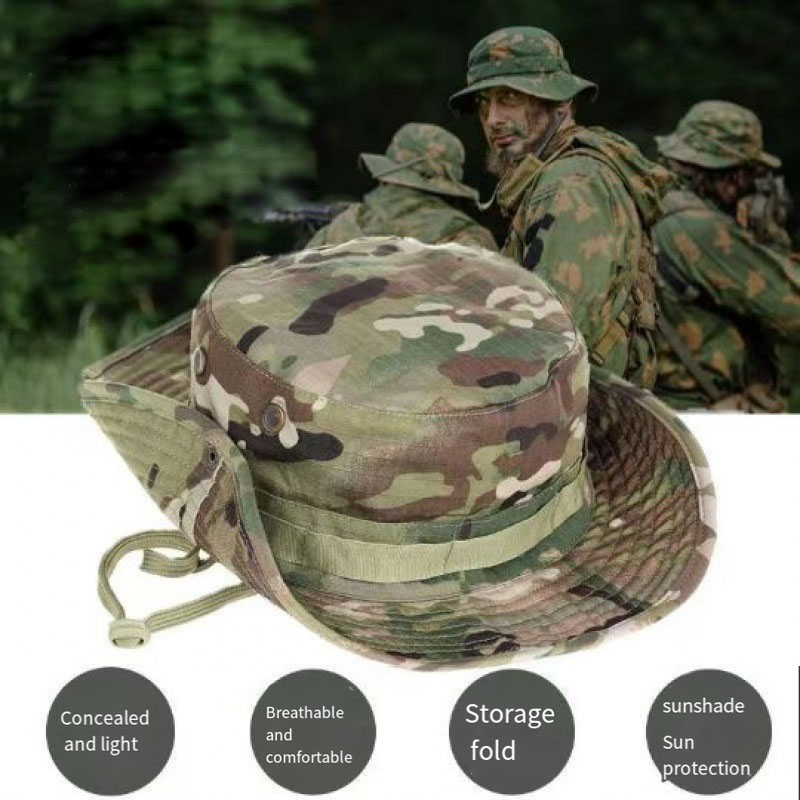 Tactical Camouflage Fishing Ca - Boonie Hat Tactical ulasan dan harga