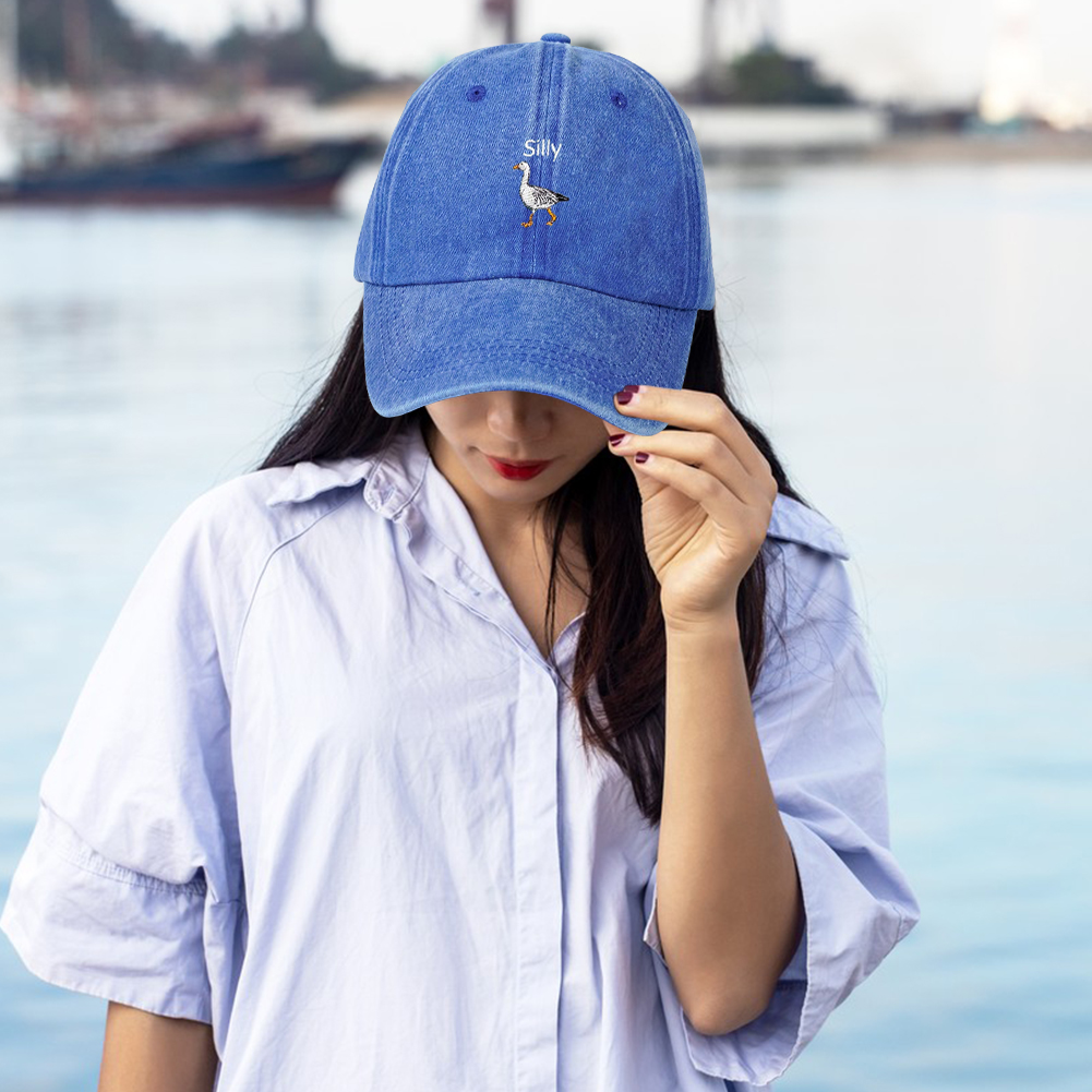 Embroidered Silly Goose Baseba - Golf Cap Dad ulasan dan harga