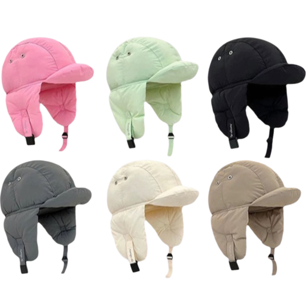 Solid Color Padded Bomber Hats - Winter Trapper Hat ulasan dan harga