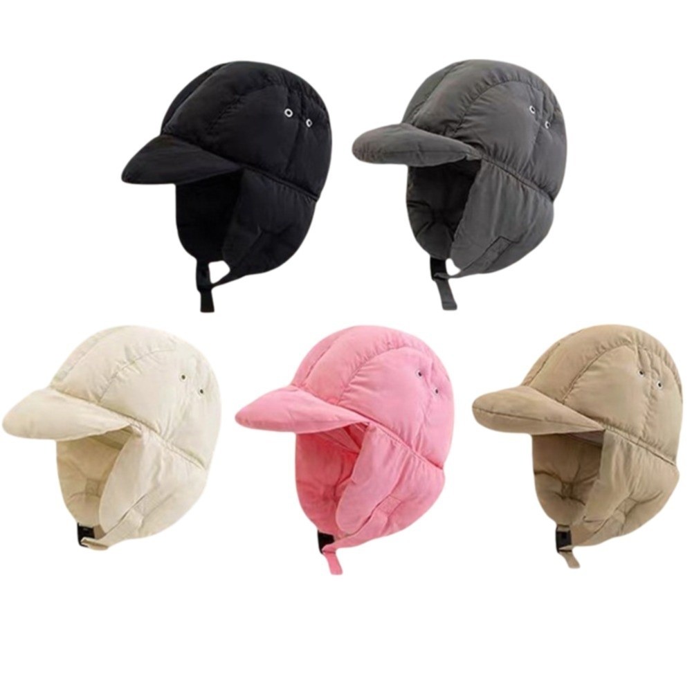Solid Color Padded Bomber Hats - Winter Trapper Hat ulasan dan harga