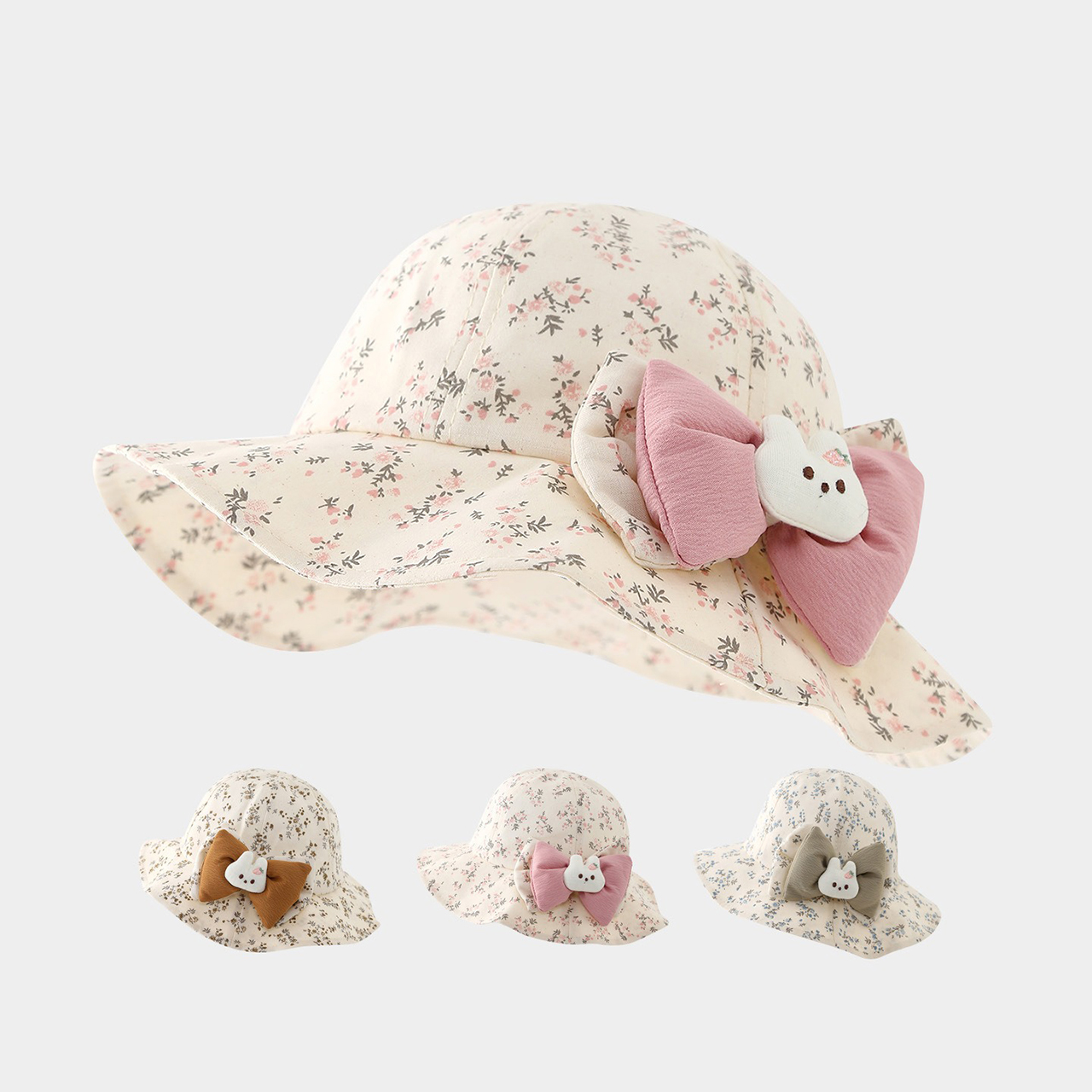 Baby Ruffle Brim Basin Cap Spr - Bucket Hat Cotton ulasan dan harga