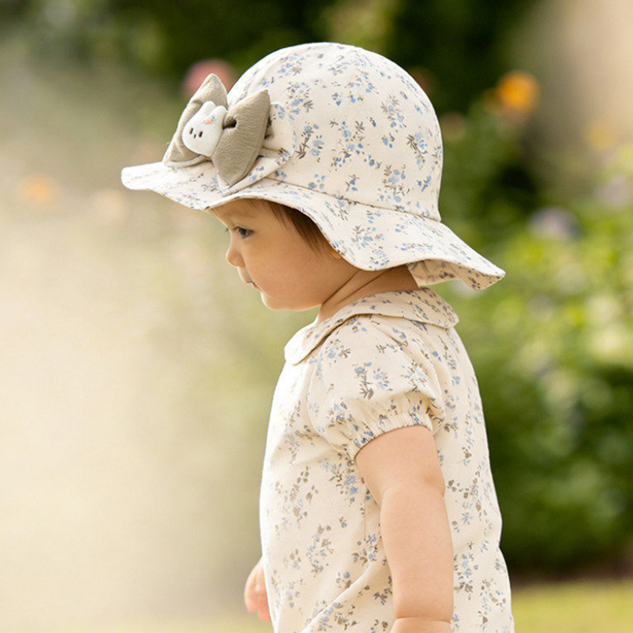 Baby Ruffle Brim Basin Cap Spr - Bucket Hat Cotton ulasan dan harga
