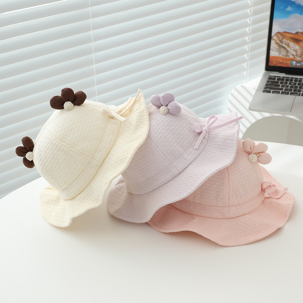 Baby Girls Sun Hat 48cm 6-24 M - Bucket Hat Cotton ulasan dan harga