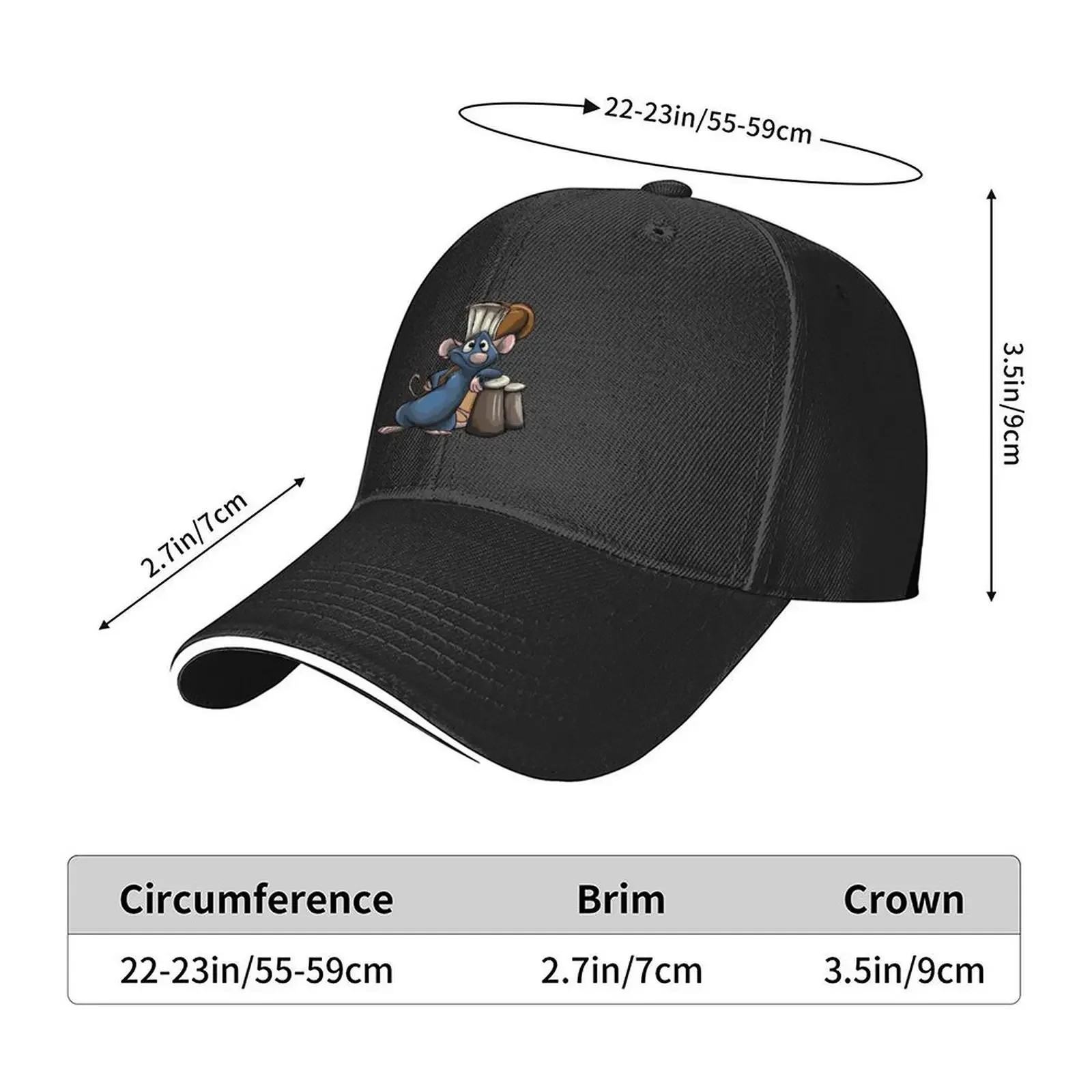 Remy- Ratatouille T-Shirt Base - Baseball Cap Structured ulasan dan harga