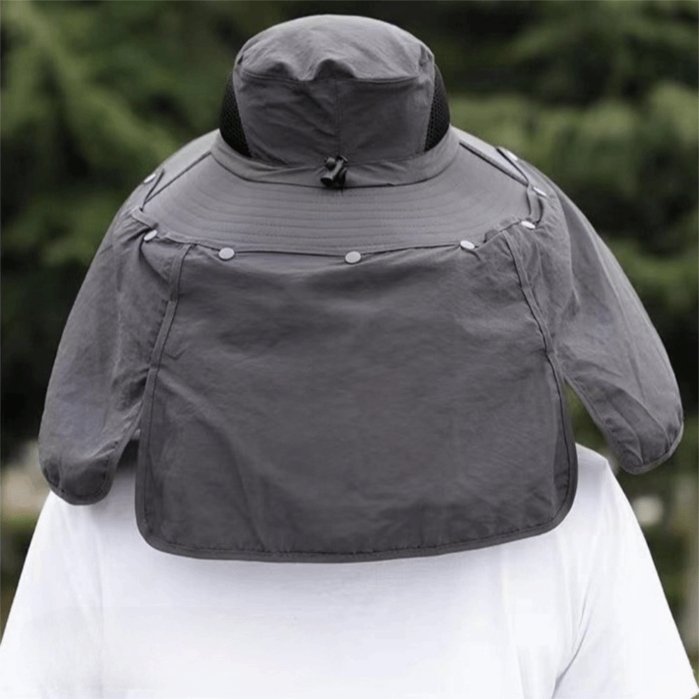Removable Cloth Men Sun Hat Bi - Visor Sun Hat ulasan dan harga