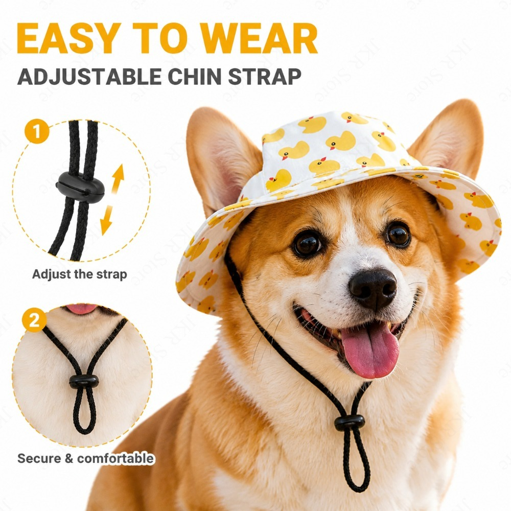 Adjustable Dog Hat Cute Print  - Running Cap Lightweight ulasan dan harga