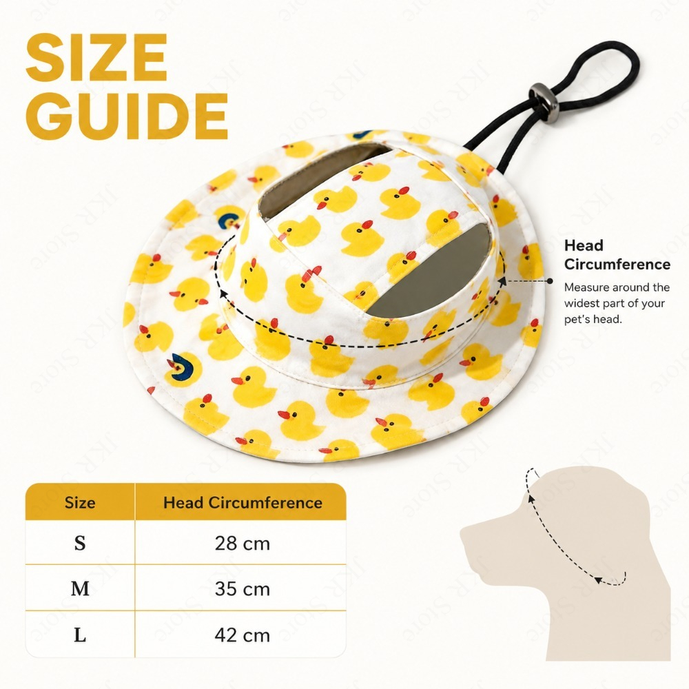 Adjustable Dog Hat Cute Print  - Running Cap Lightweight ulasan dan harga