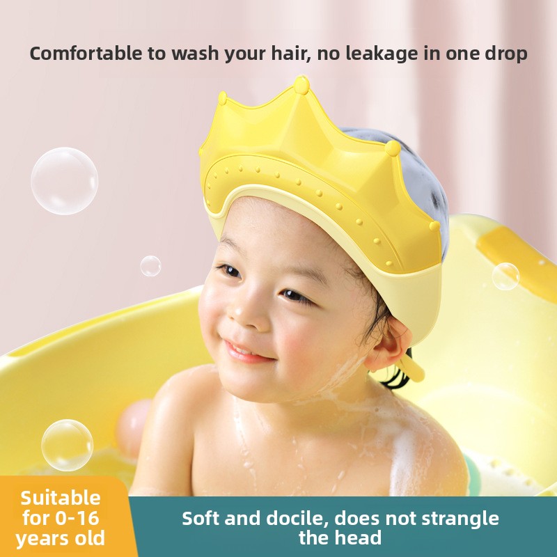 Kids Waterproof Shower Cap Bab - Swim Hat Silicone ulasan dan harga