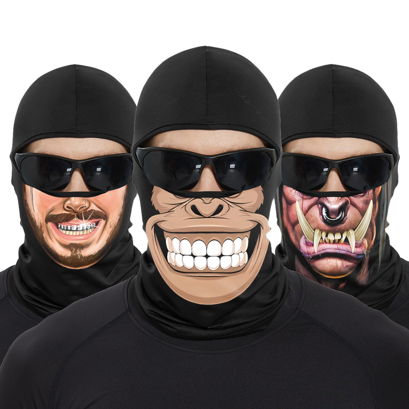Funny Ape Mouth Skull Balaclav - Skull Cap Helmet Liner ulasan dan harga