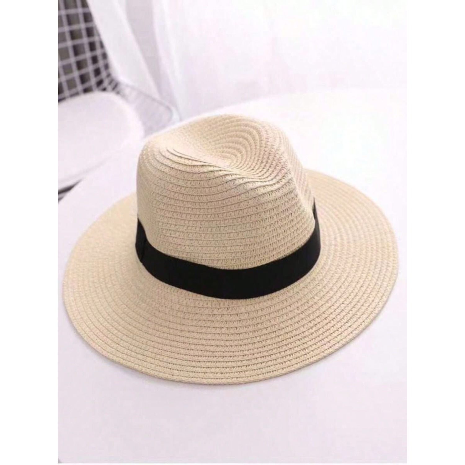 1 X Jazz Style Panama Hat with - Cowboy Hat Straw ulasan dan harga