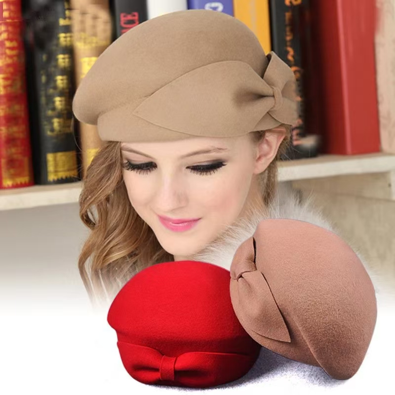 wool Vintage Warm Wool Winter  - Beret French Wool ulasan dan harga