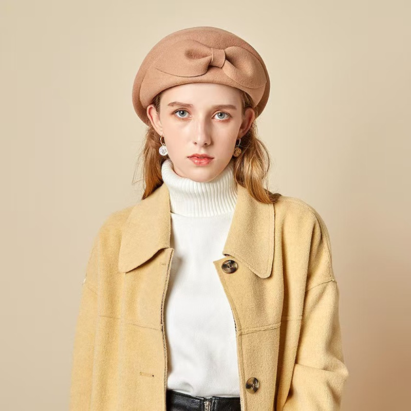 wool Vintage Warm Wool Winter  - Beret French Wool ulasan dan harga