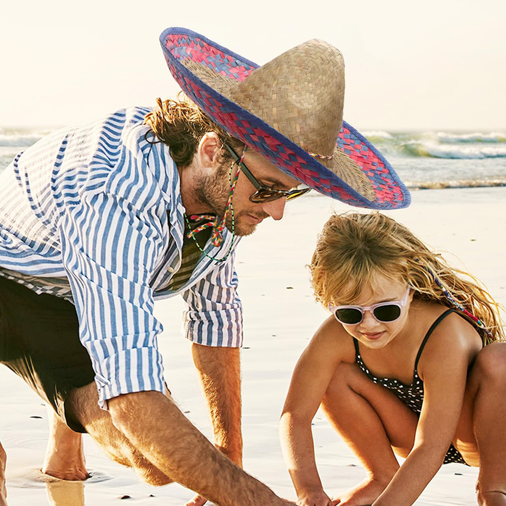 Mexican Sombrero Hat Straw Wea - Sun Hat Wide Brim ulasan dan harga