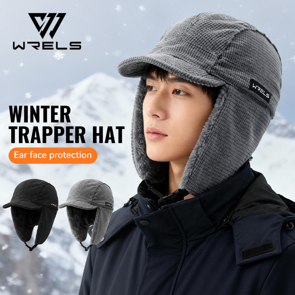 WRELS Winter Trapper Hat Windp - Trapper Hat Ear Flap ulasan dan harga