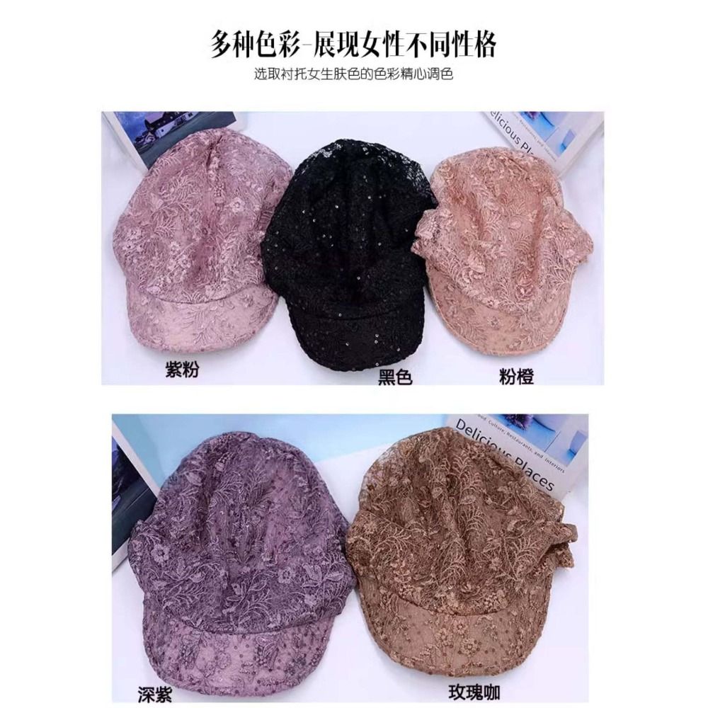 Hollow Out Flower Beanie Cap B - Baseball Cap Structured ulasan dan harga