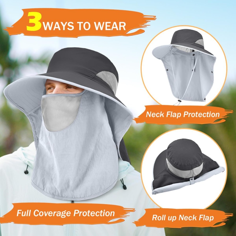 Men&Women Wide Brim Fishing Po - Sun Hat Wide Brim ulasan dan harga