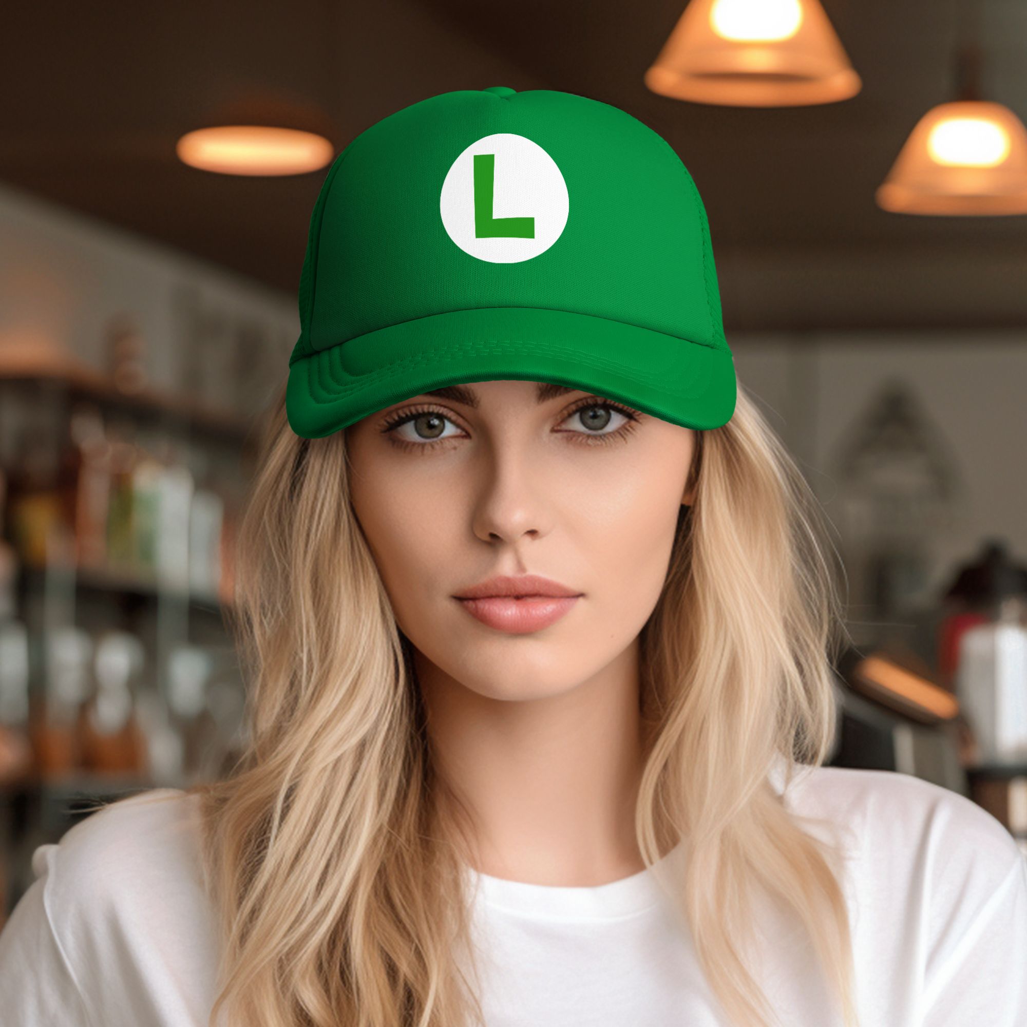 green L red m marioes Luigis F - Trucker Cap Mesh ulasan dan harga